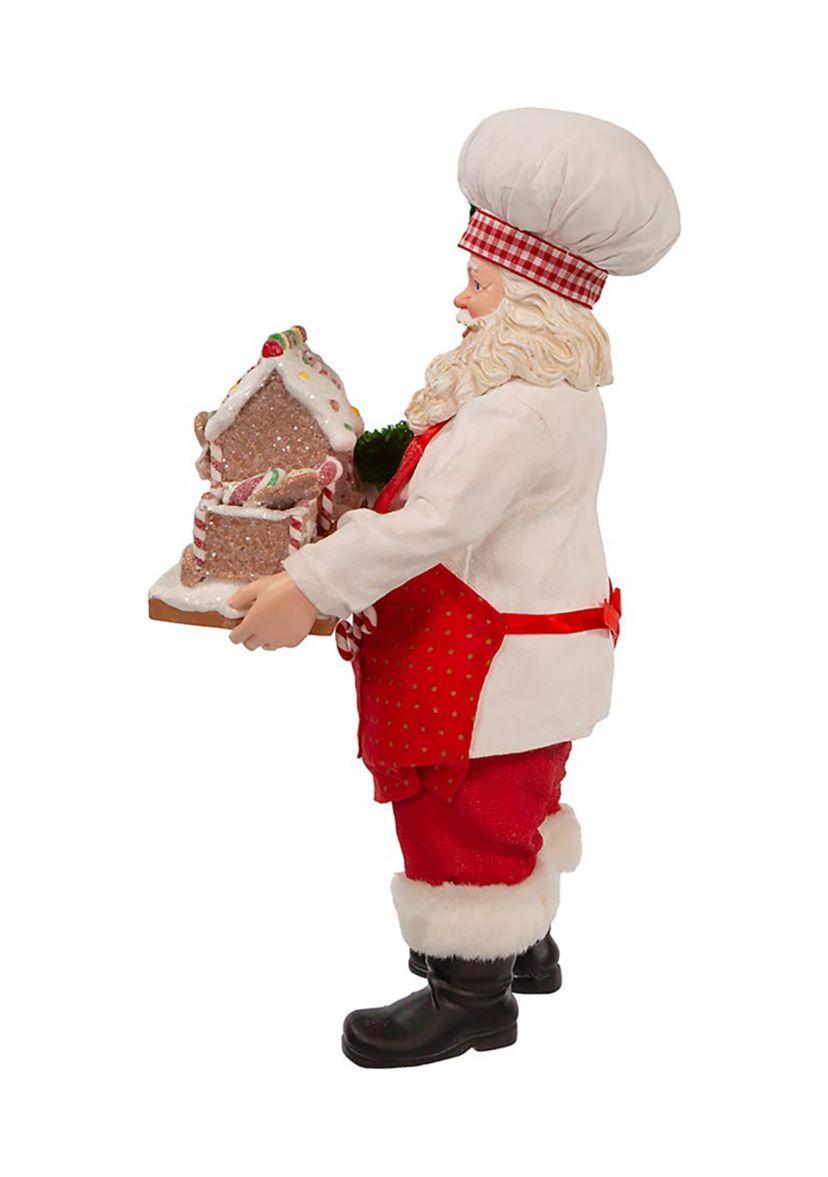 11-Inch Fabriché Santa with Gingerbread Train