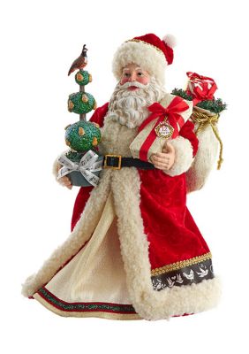 10.5-Inch Fabriché Musical 12 Days of Christmas Santa