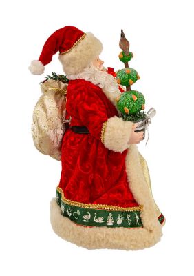 10.5-Inch Fabriché Musical 12 Days of Christmas Santa