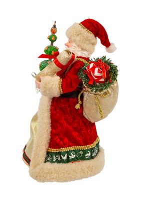 10.5-Inch Fabriché Musical 12 Days of Christmas Santa