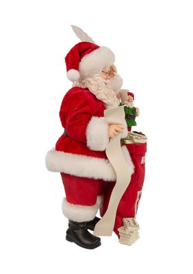 10.5-Inch Fabriché Santa with Mail and Elf