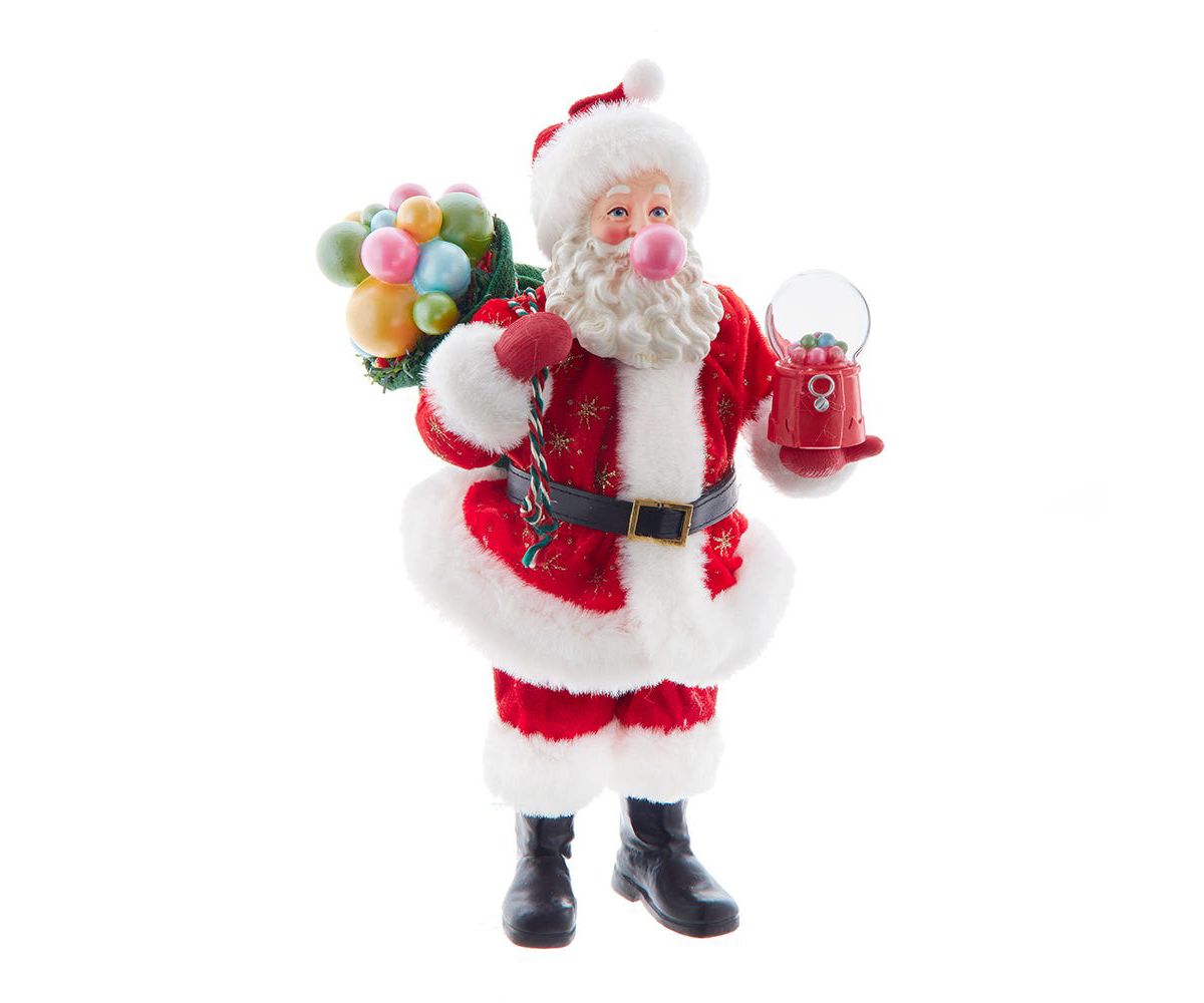 Kurt Adler 10.5-Inch Fabriché Bubblegum Santa