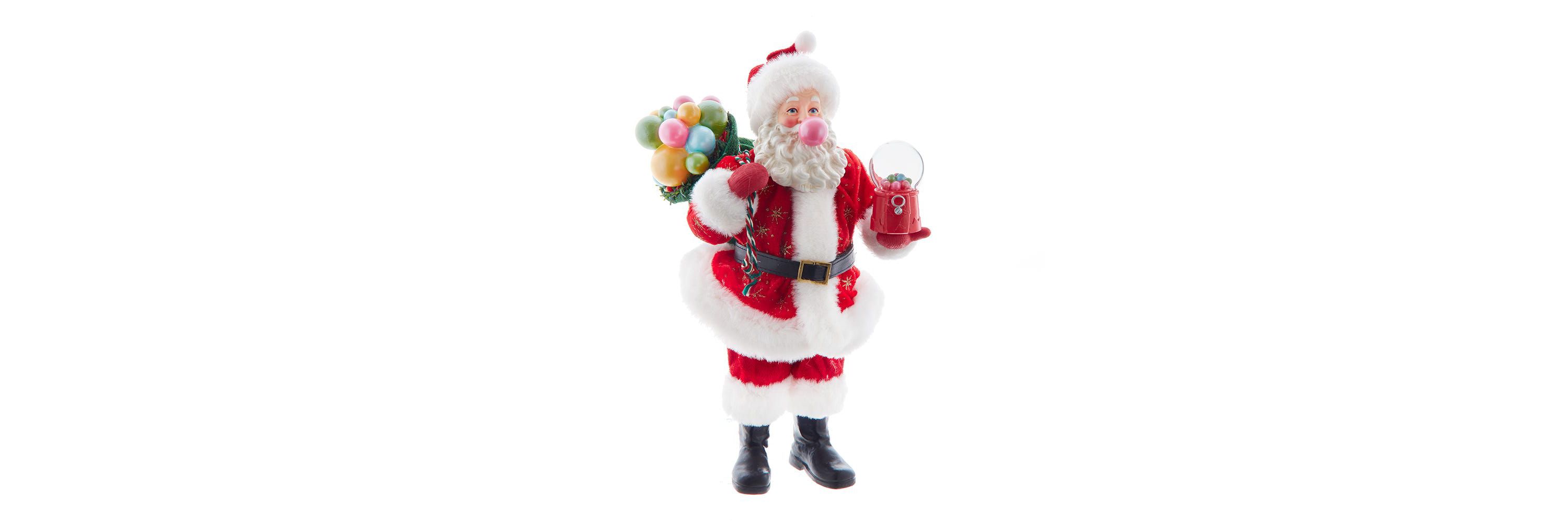 Kurt Adler 10.5-Inch Fabriché Bubblegum Santa