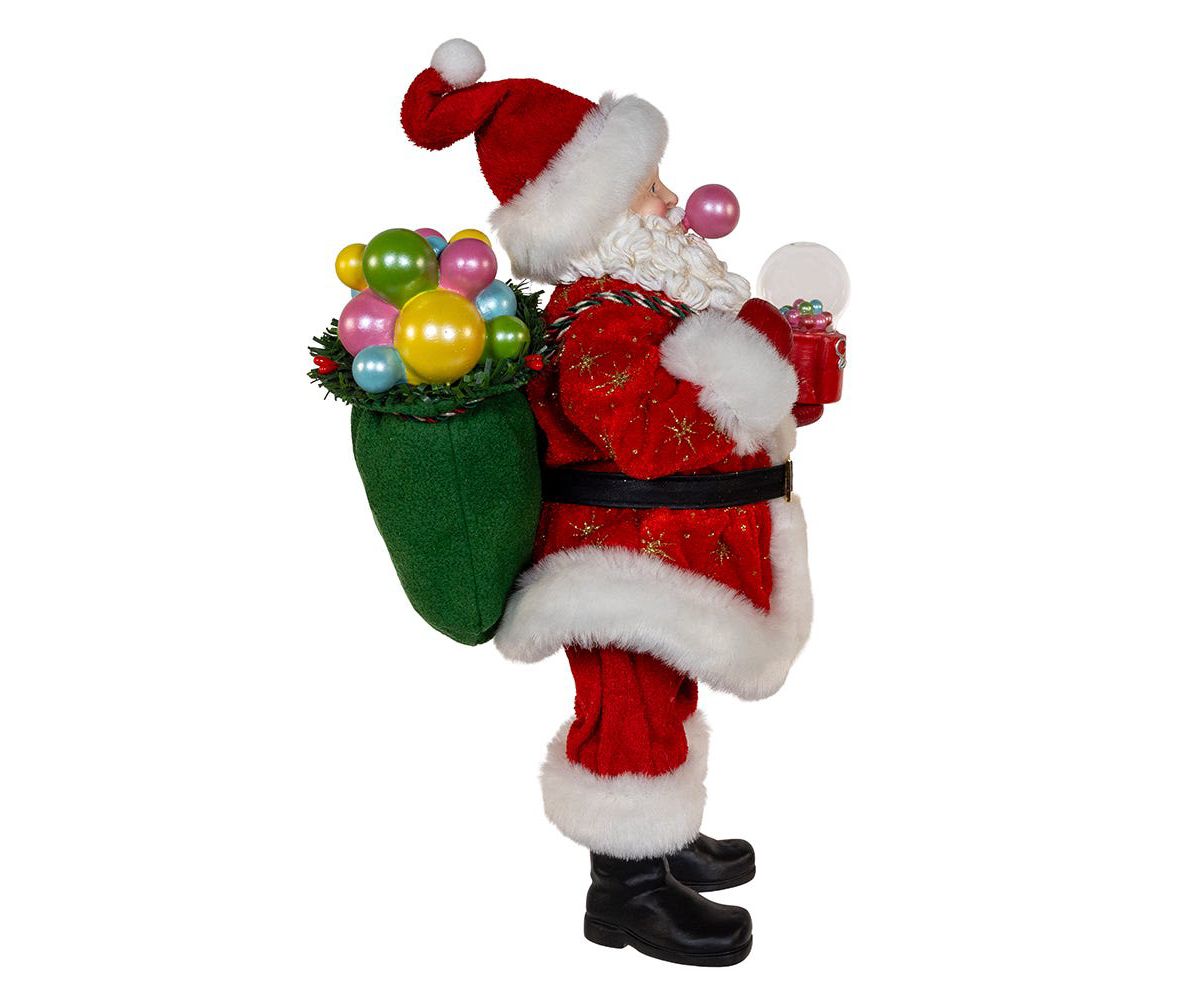 Kurt Adler 10.5-Inch Fabriché Bubblegum Santa