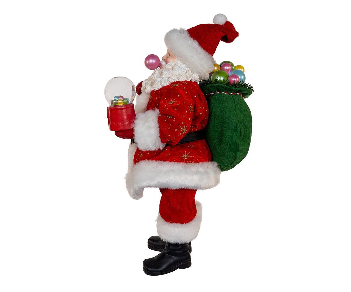 Kurt Adler 10.5-Inch Fabriché Bubblegum Santa