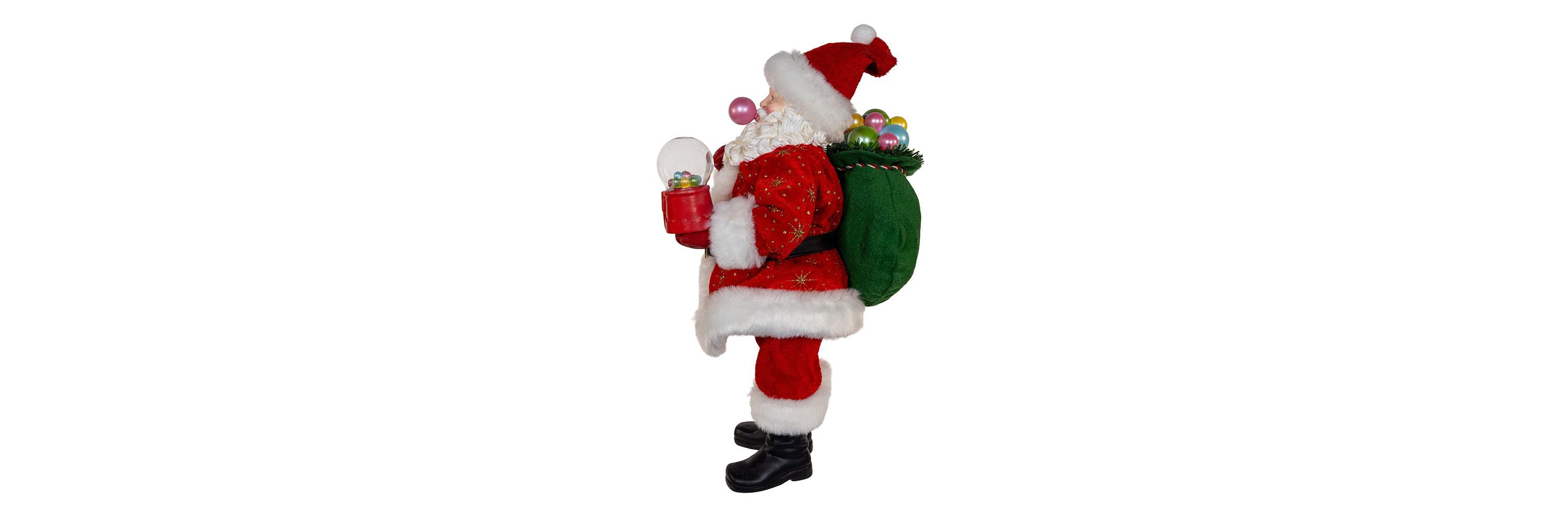 Kurt Adler 10.5-Inch Fabriché Bubblegum Santa