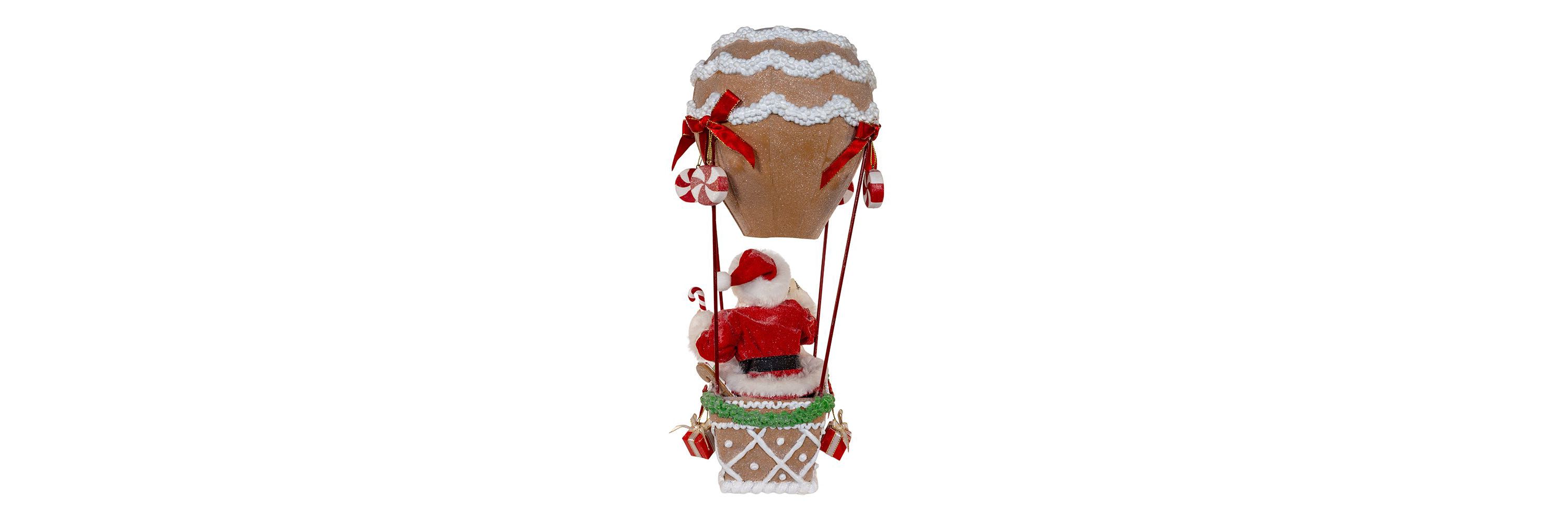 Kurt Adler 12-Inch Fabriché Gingerbread Hot Air Balloon Santa
