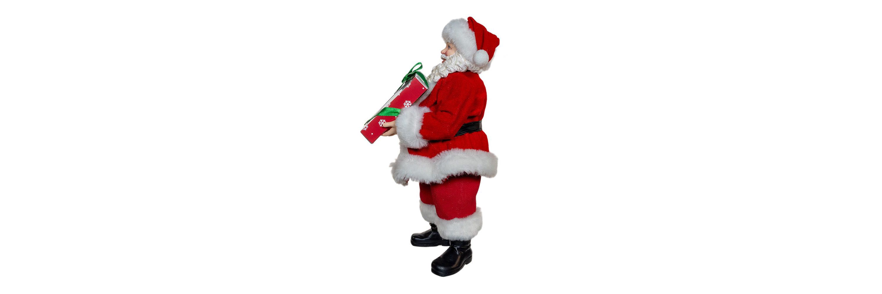 Kurt Adler 10.5-Inch Fabriché Santa With Box of Donuts