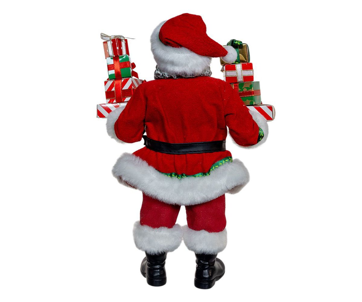 Kurt Adler 10.5-Inch Fabriché African American Santa with Gifts