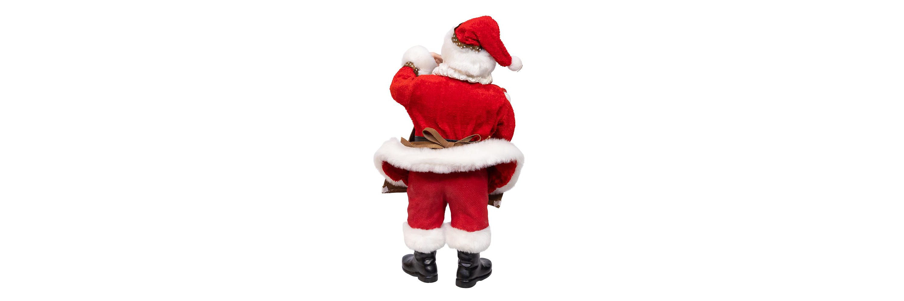 10.5-Inch Fabriché Santa with Oversized -InchI Love Coffee-Inch Cup and Creamer
