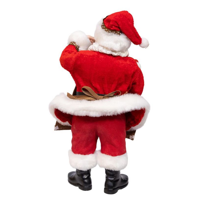 10.5-Inch Fabriché Santa with Oversized -InchI Love Coffee-Inch Cup and Creamer