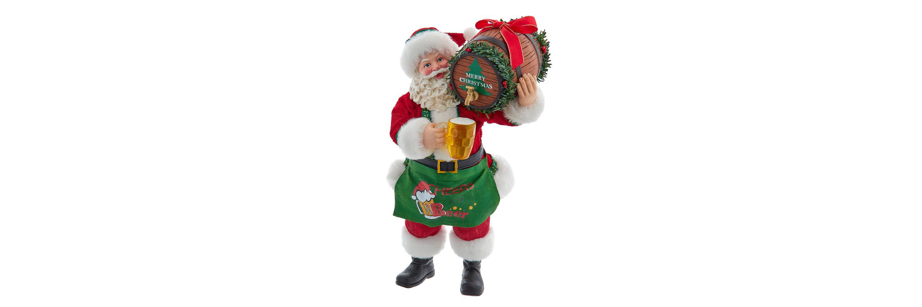 10.5-Inch Fabriché Beer Santa with Barrel