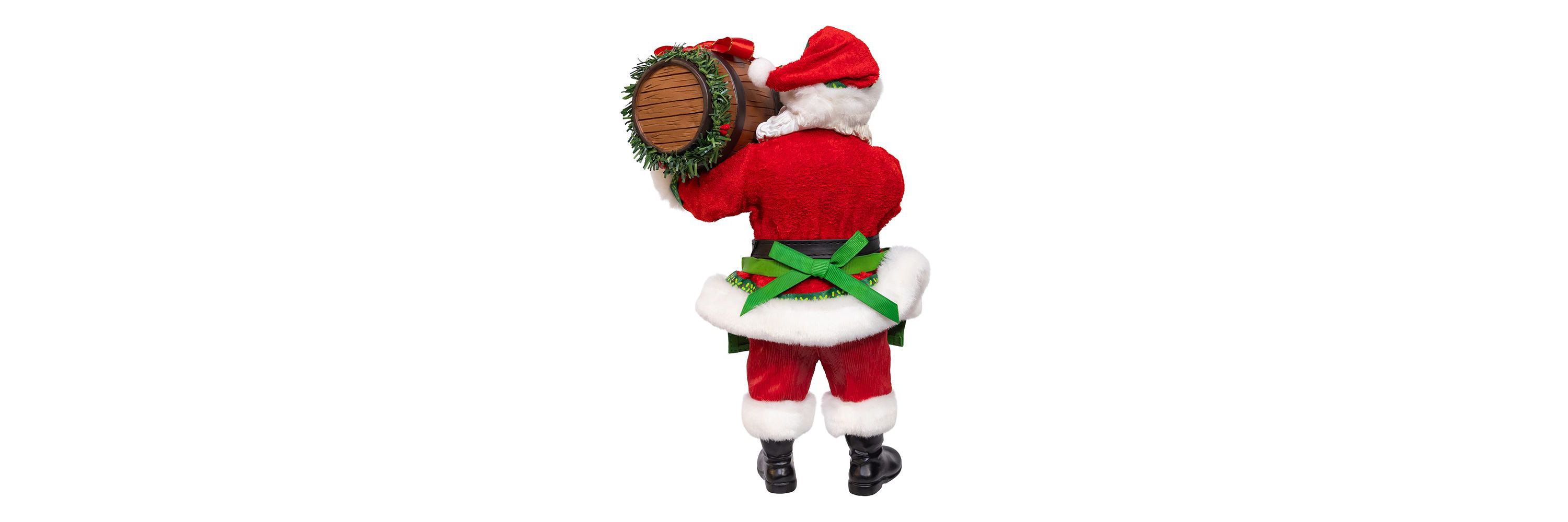 10.5-Inch Fabriché Beer Santa with Barrel