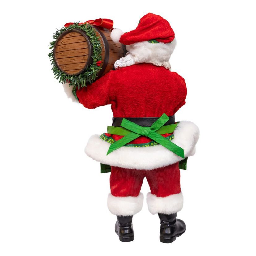 10.5-Inch Fabriché Beer Santa with Barrel