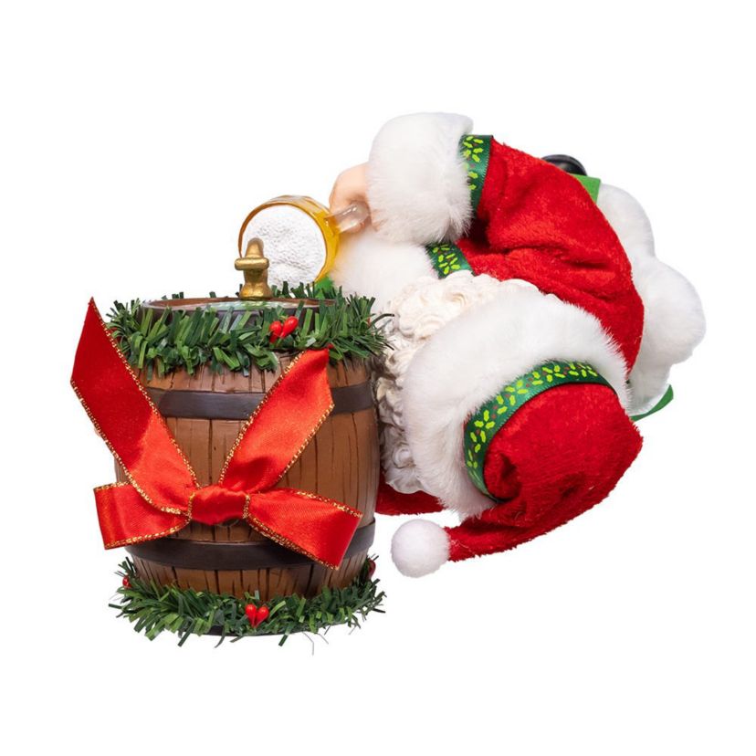 10.5-Inch Fabriché Beer Santa with Barrel