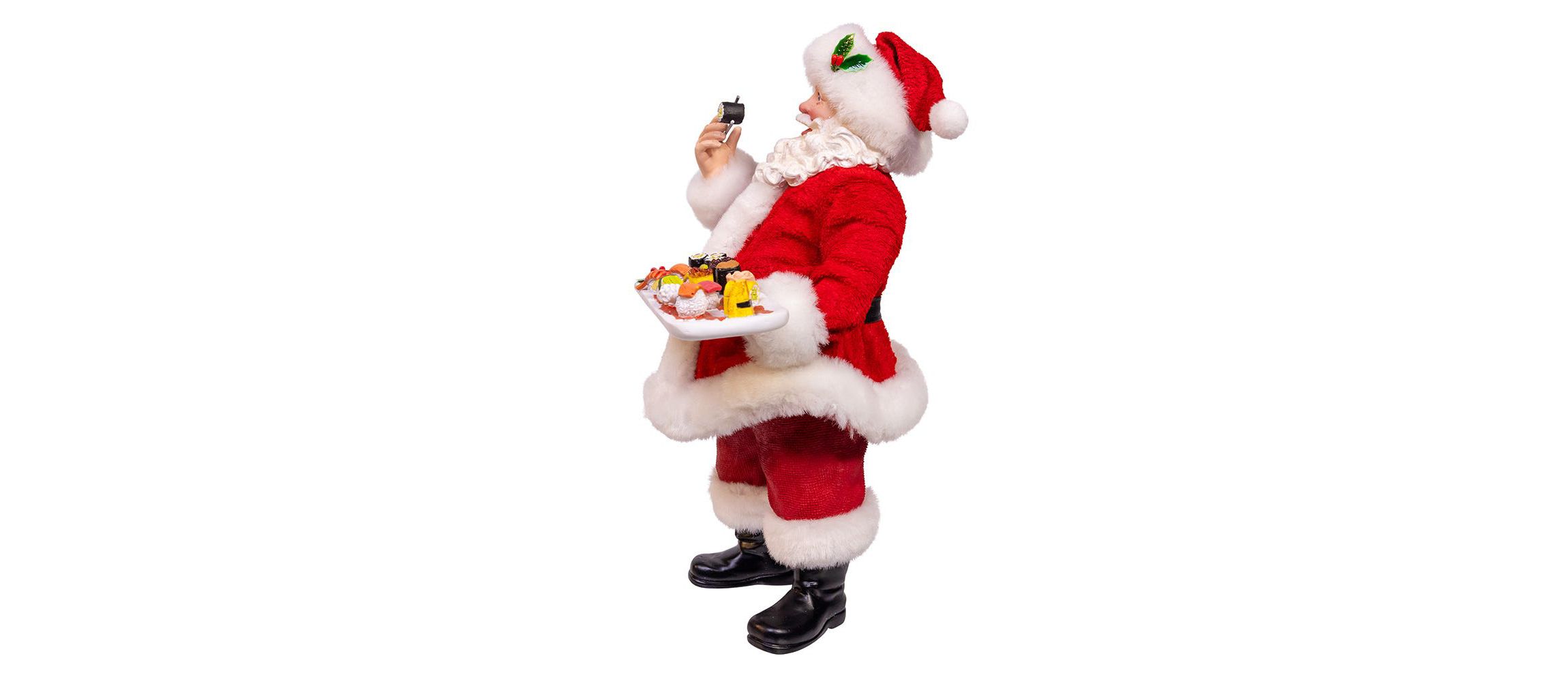 10.5-Inch Fabriché Santa with Sushi Platter