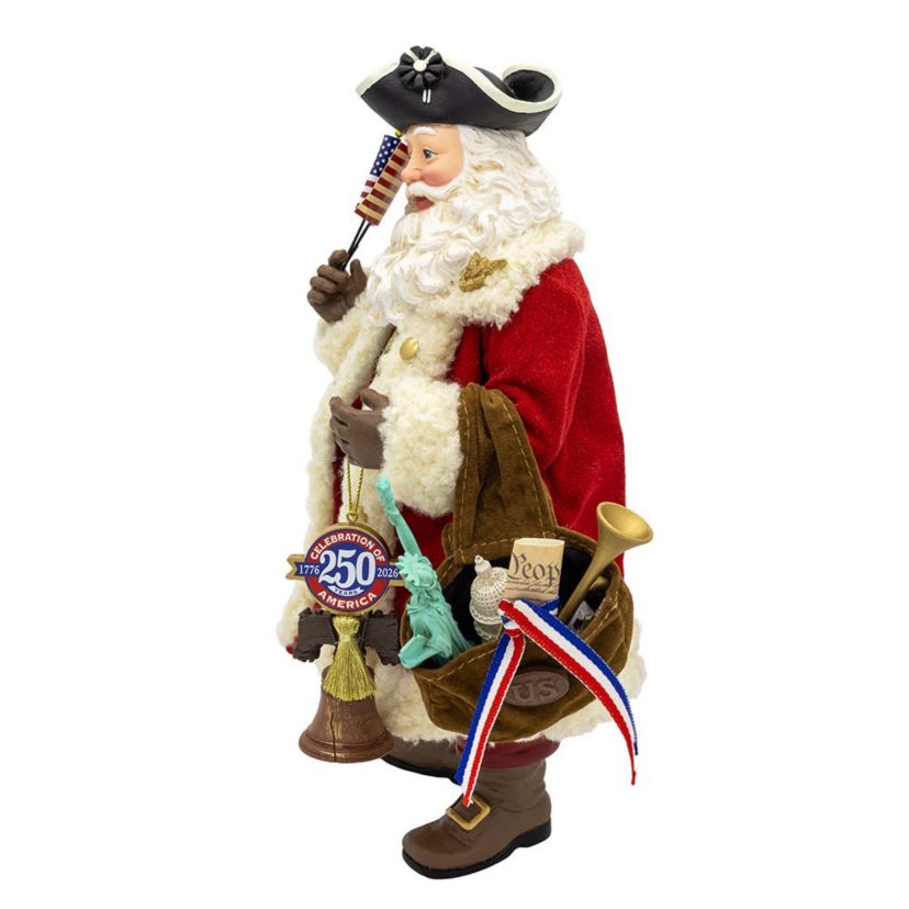 11 Inch Fabriché 250th Anniversary of America Musical Santa