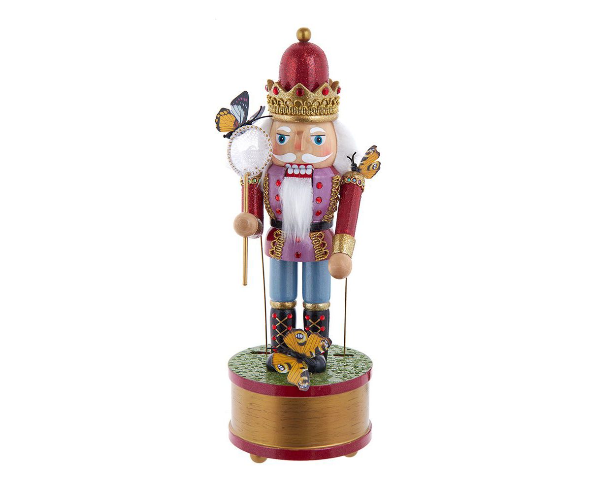 12-Inch Wind-Up Musical Butterfly Catcher Nutcracker