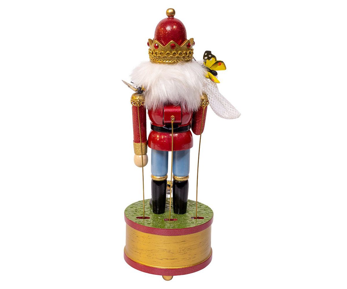 12-Inch Wind-Up Musical Butterfly Catcher Nutcracker