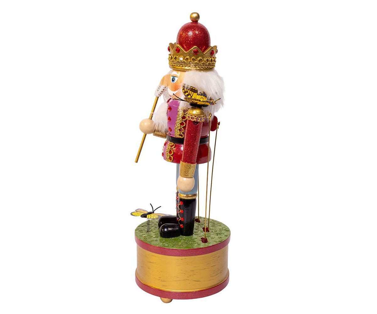 12-Inch Wind-Up Musical Butterfly Catcher Nutcracker
