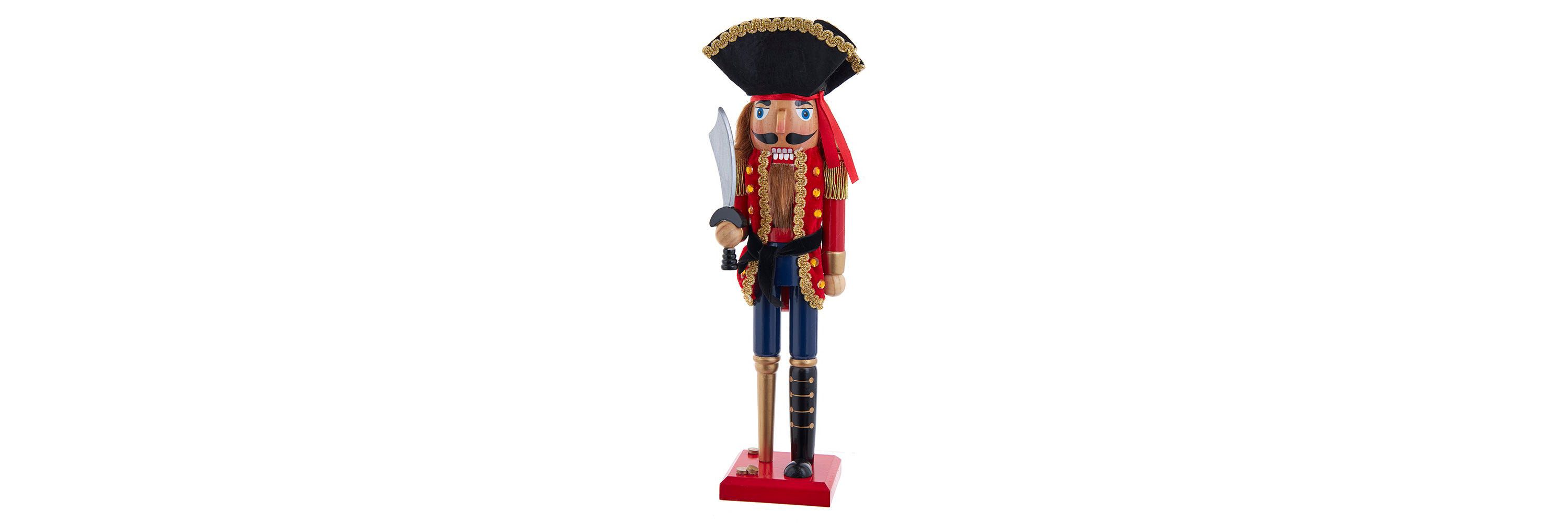 15-Inch Pirate Nutcracker with peg leg