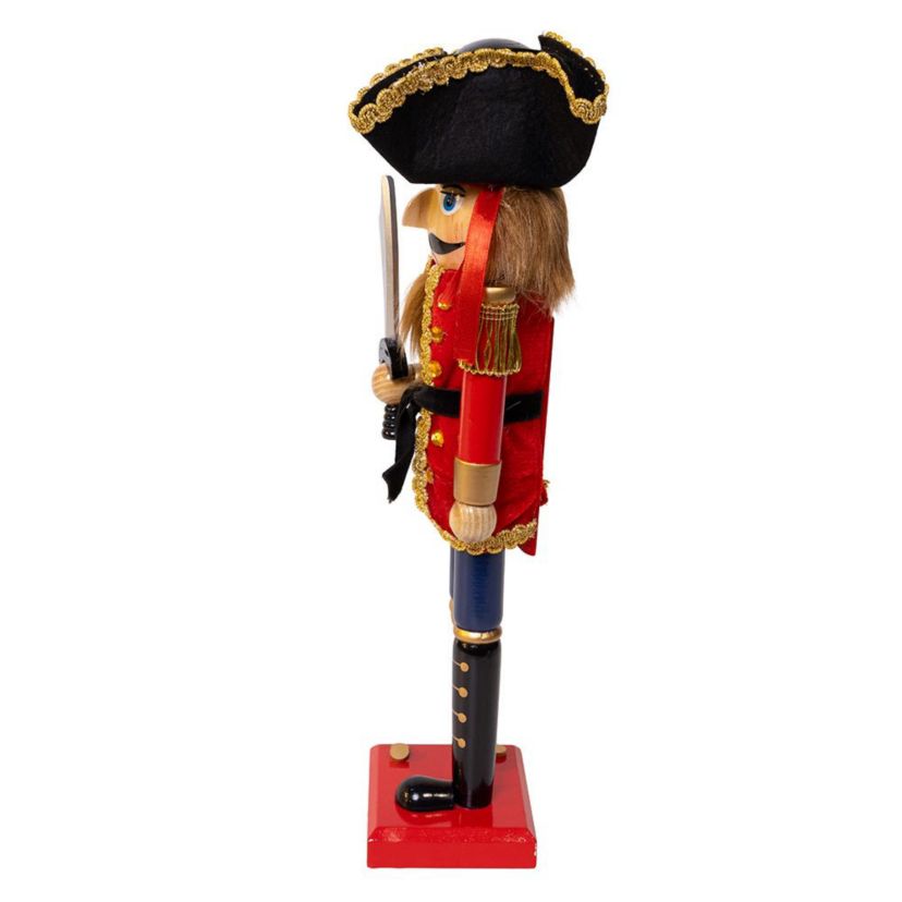 15-Inch Pirate Nutcracker with peg leg