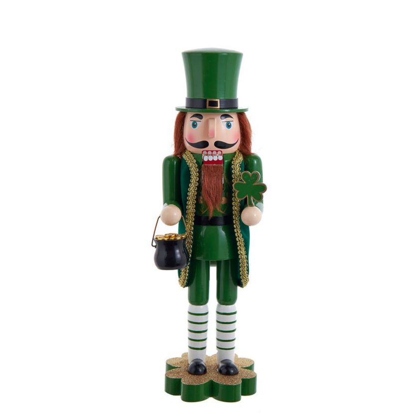 14-Inch Leprechaun Soldier Nutcracker