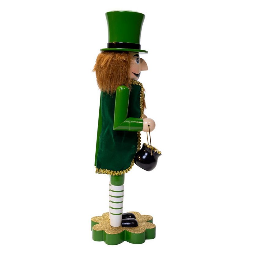 14-Inch Leprechaun Soldier Nutcracker