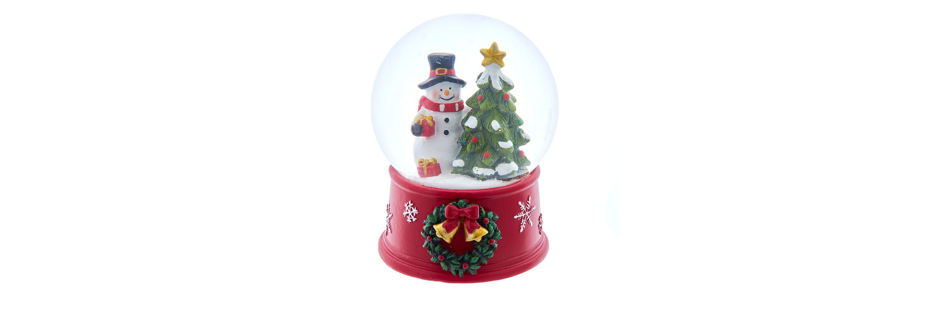 5-Inch Wind-Up Musical Snowman With Water Globe