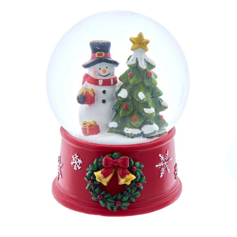 5-Inch Wind-Up Musical Snowman With Water Globe