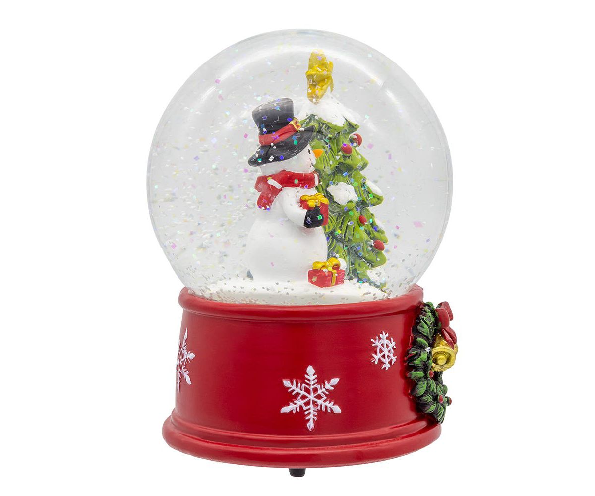 5-Inch Wind-Up Musical Snowman With Water Globe