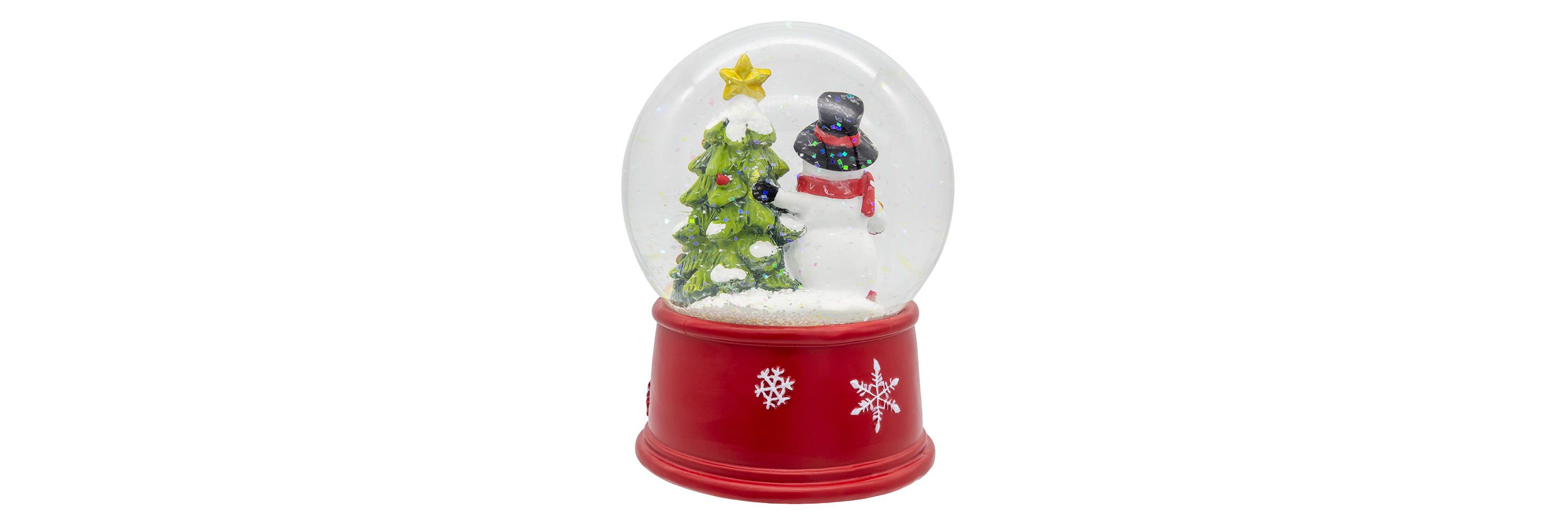 5-Inch Wind-Up Musical Snowman With Water Globe