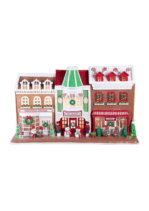 Kurt S. Adler Gingerbread Santa Village Stores with
