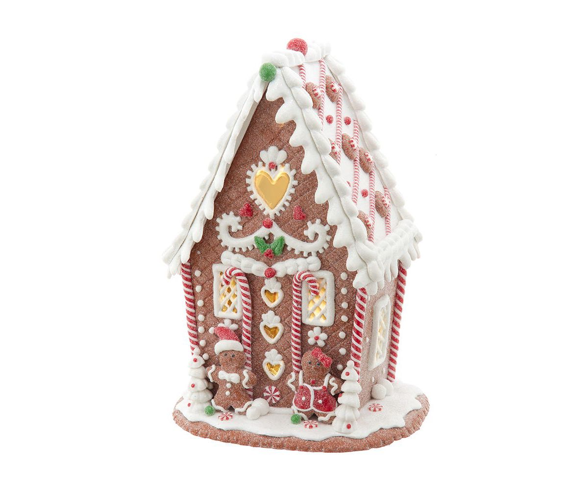 Kurt Adler 7.87-Inch Battery Operated LED Gingerbread House With Heart