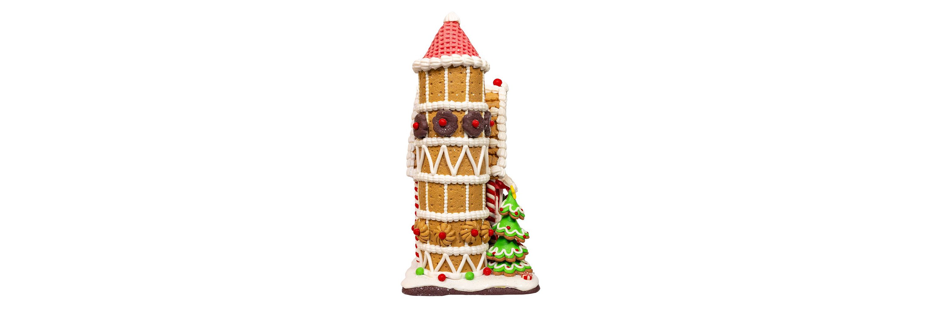 12-Inch Battery Operated LED Gingerbread Barn