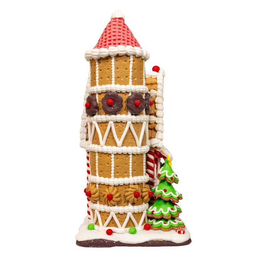 12-Inch Battery Operated LED Gingerbread Barn