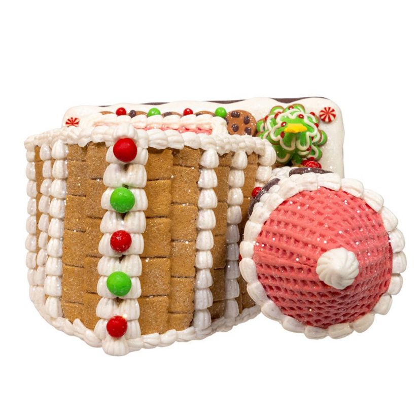 12-Inch Battery Operated LED Gingerbread Barn