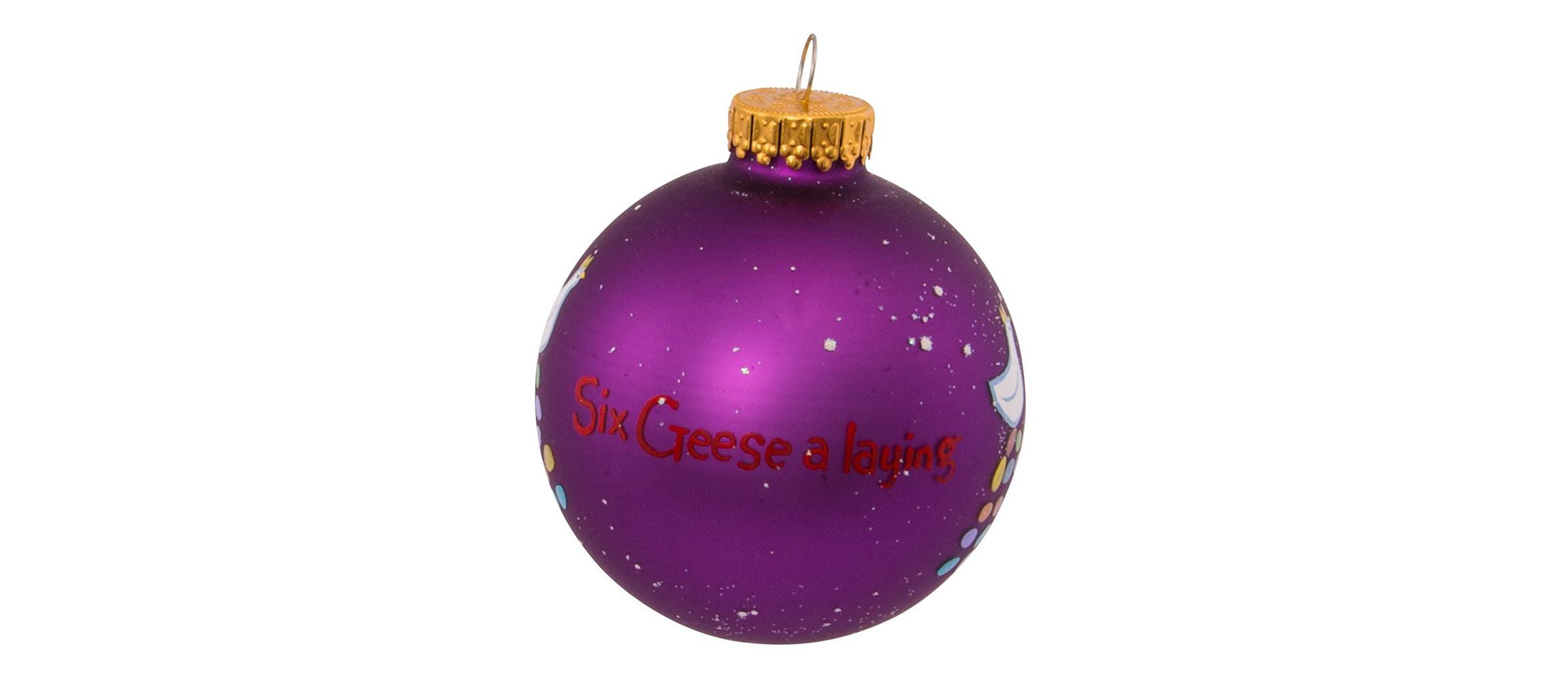 65MM Glass 12 Days Of Christmas Ball Ornaments, 12-Piece Boxed Set