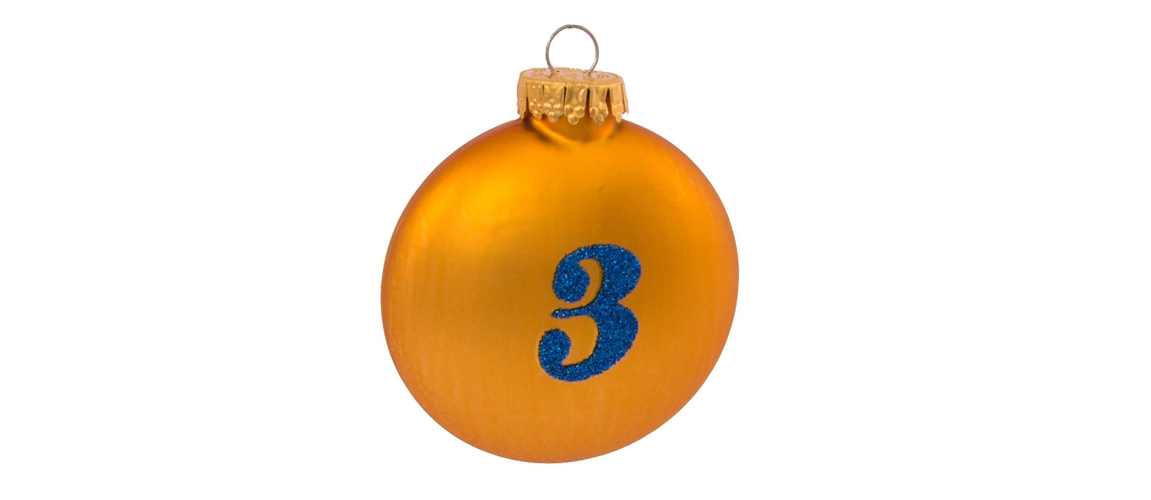 65MM Glass 12 Days Of Christmas Glass Ball Ornaments, 12-Piece Boxed Set