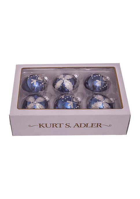 Kurt S. Adler 80 Millimeter Navy Blue Glass