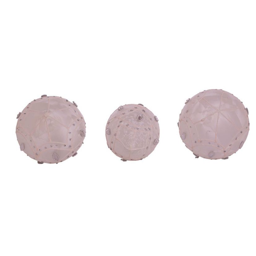 80MM White Glass Ball Finial and Onion, 3-Piece Set