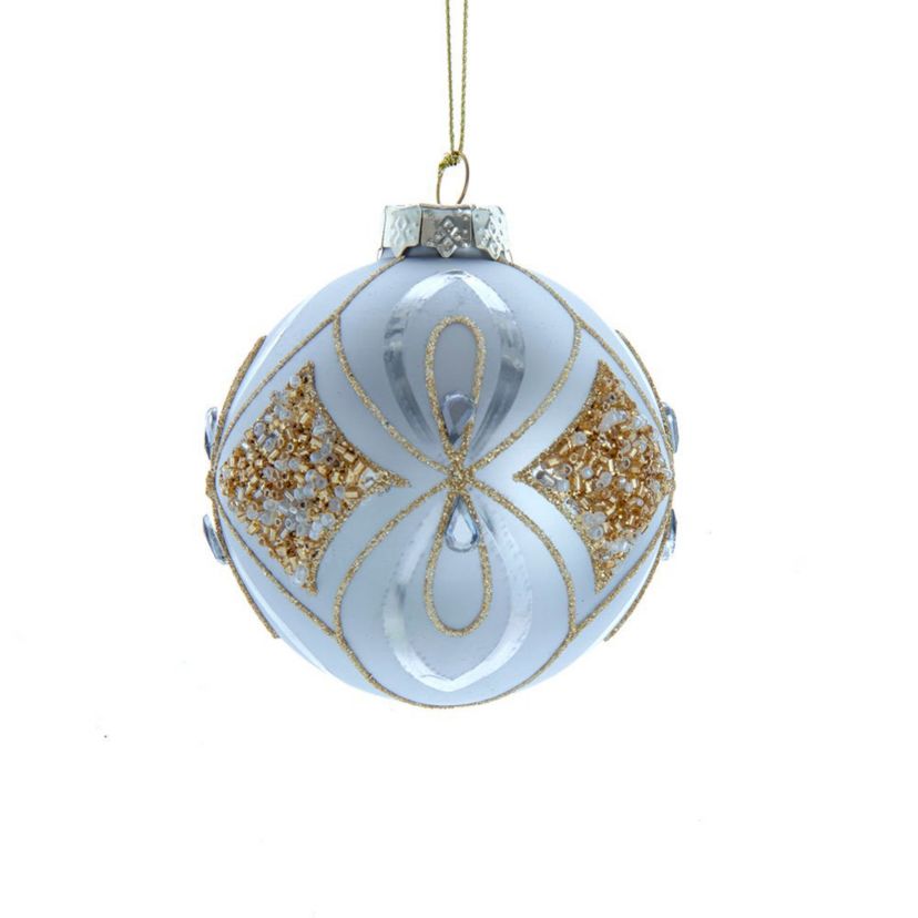 80MM Glass Silver and Gold Ball Ornaments, 6-Piece Set