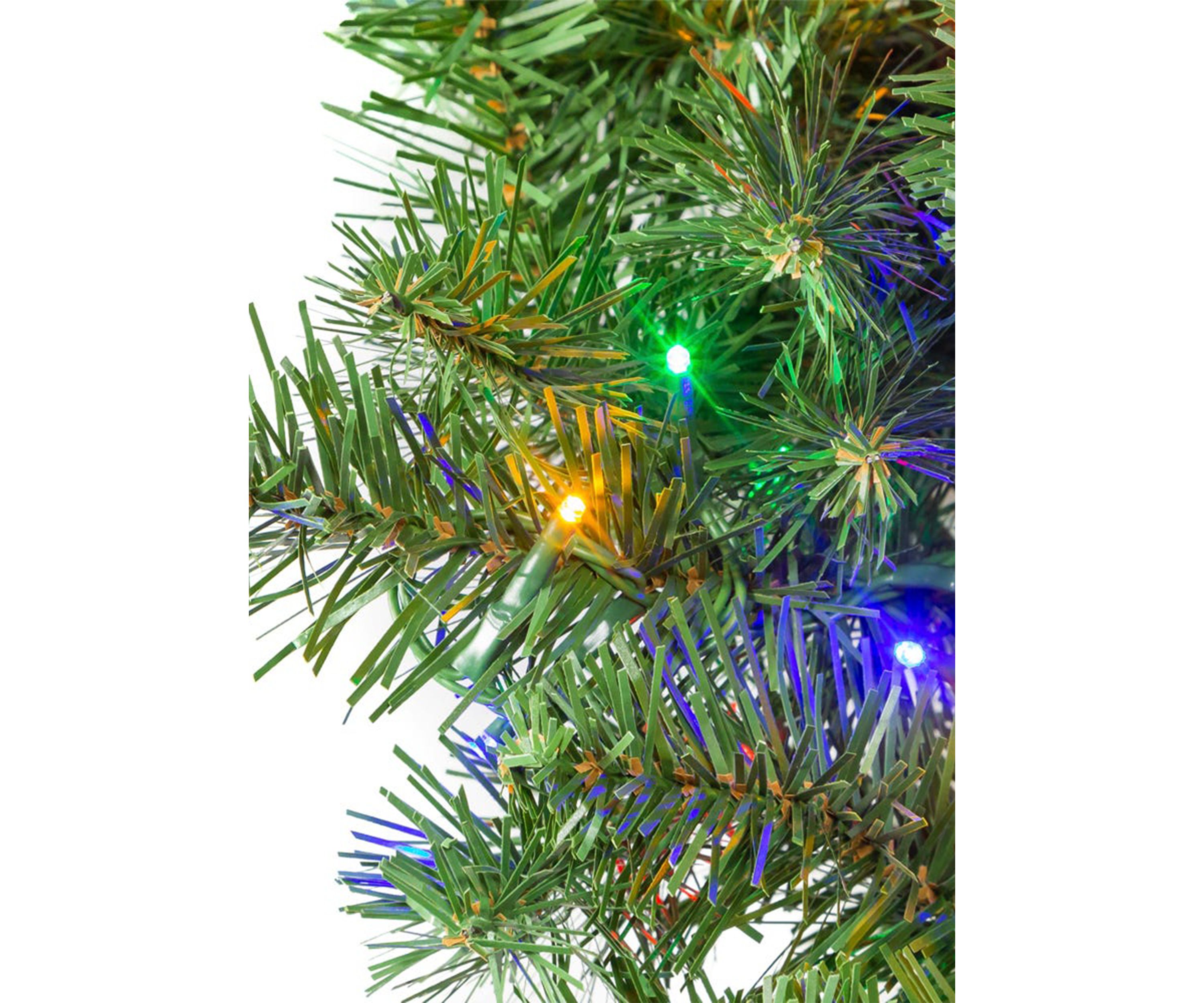 9-Foot Prelit Multicolored LED Noble Fir Garland