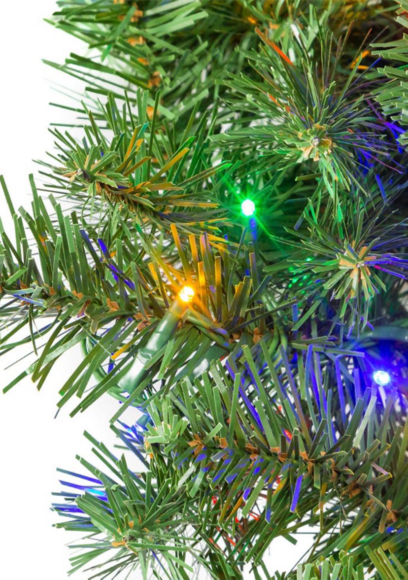 9-Foot Prelit Multicolored LED Noble Fir Garland
