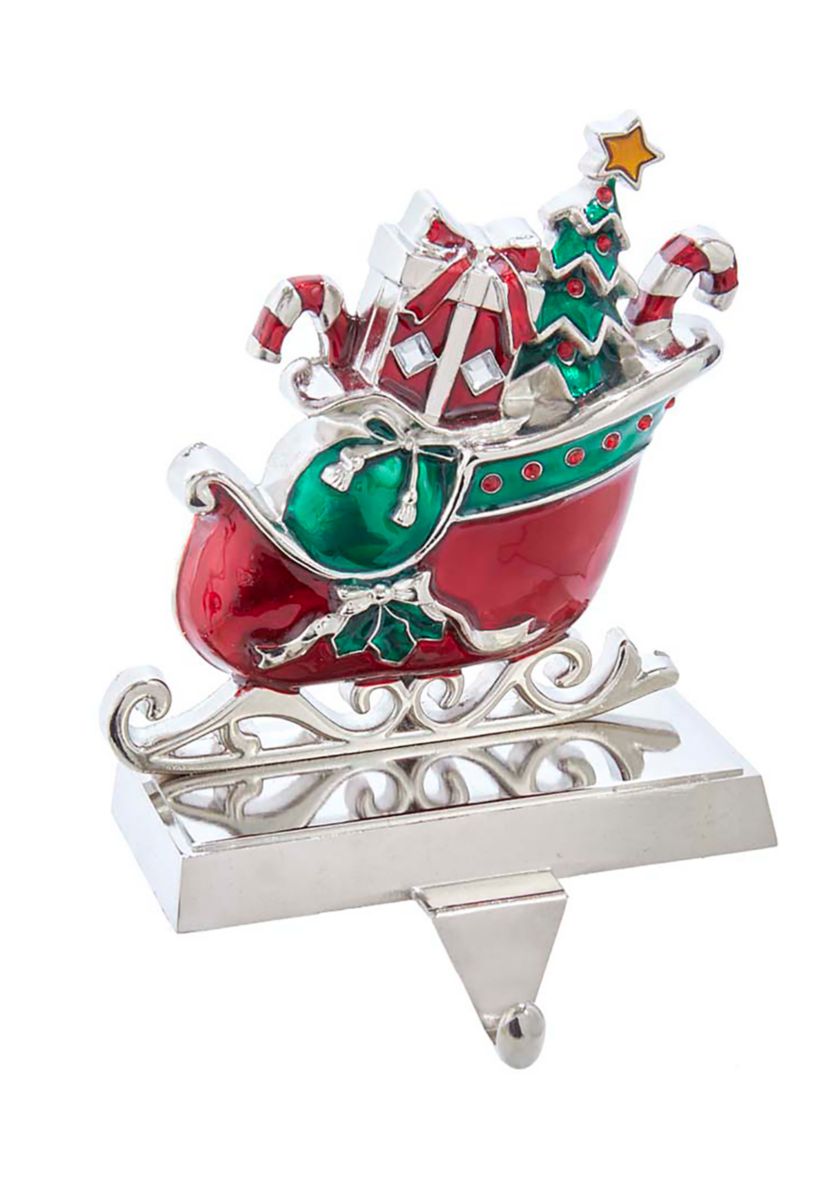 Metal Sleigh Stocking Hanger