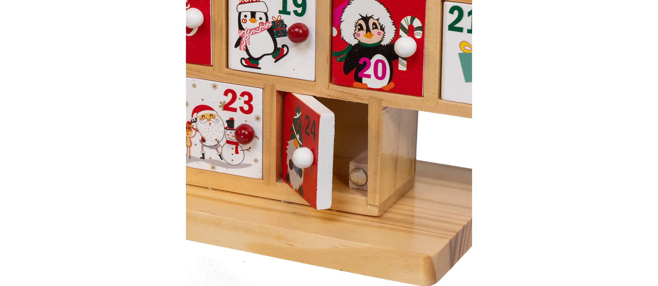 15-Inch Wooden Tree Advent Calendar