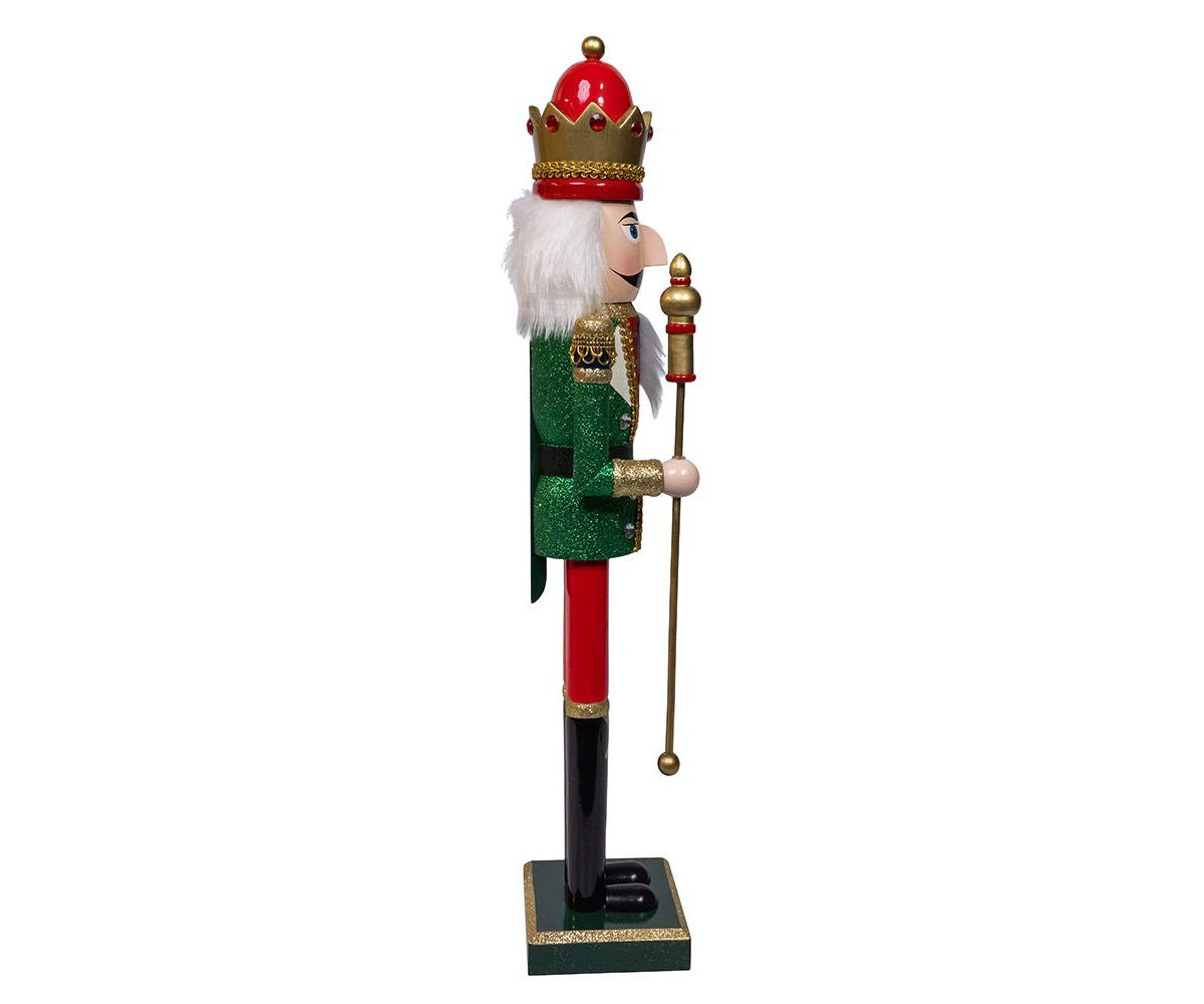 stately 22-Inch Red and Green King Nutcracker