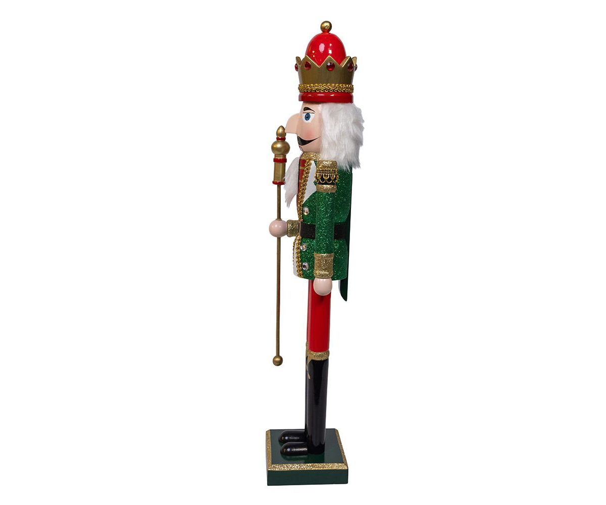 stately 22-Inch Red and Green King Nutcracker