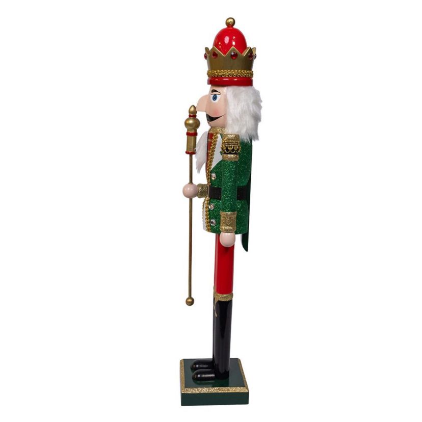 stately 22-Inch Red and Green King Nutcracker