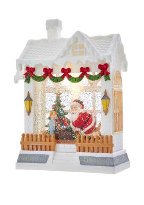Battery-Operated LED Santa in Christmas House